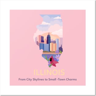 ILLINOIS: From City Skylines to Small-Town Charms Posters and Art